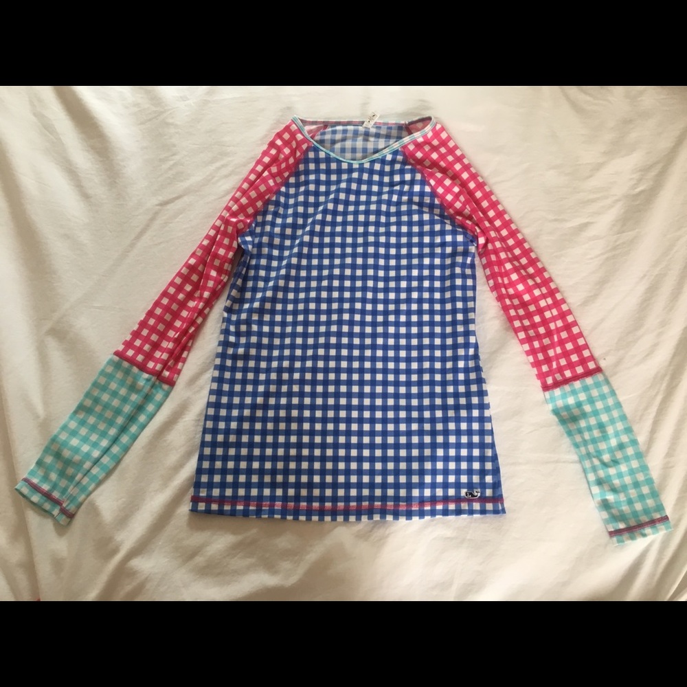 Vineyard Vines Gingham Rash Guard